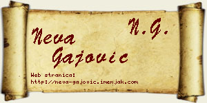 Neva Gajović vizit kartica